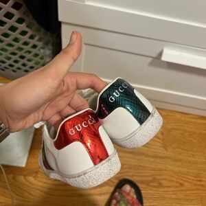 Sneakers with Red and Green Details